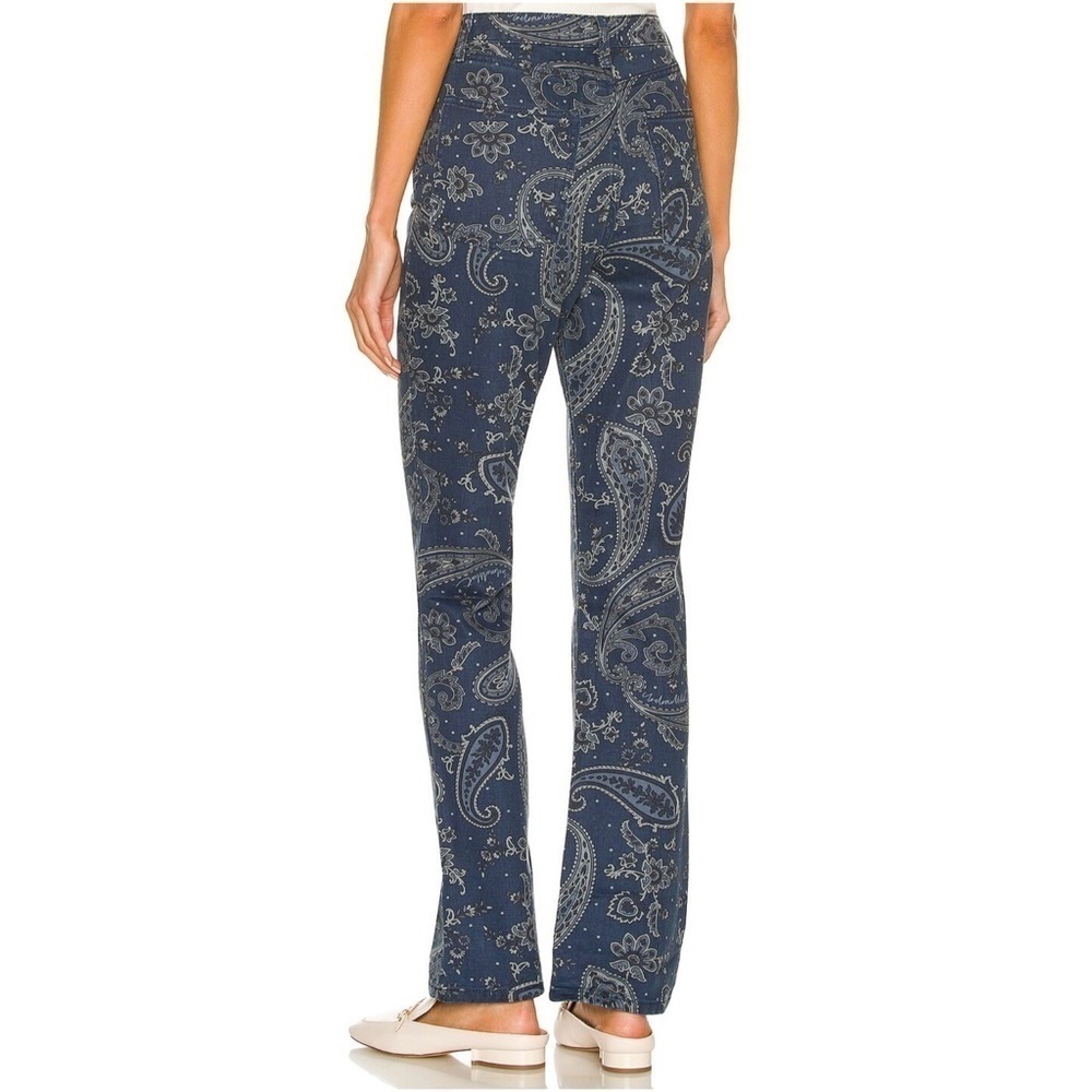WeWoreWhat Revolve The Icon Jean in Paisley - Night 100% Cotton Sky Sz. 24 - Picture 4 of 14